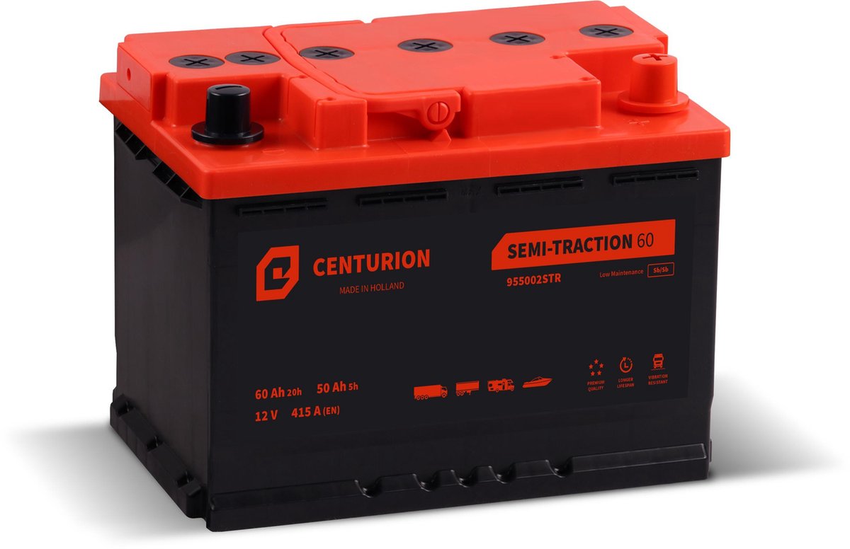 Centurion Semi-tractie accu 60Ah 12V | Boot